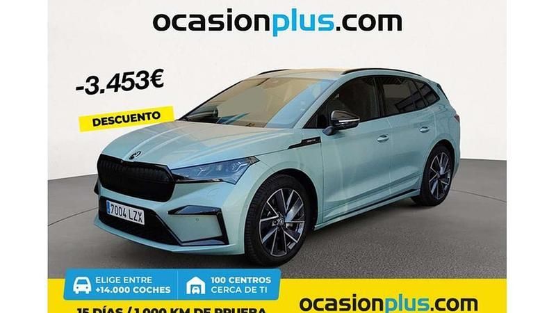 Plateado Usado 2022 Skoda Enyaq iV SportLine SUV | 34.537 € (Precio justo) - Imagen 1/4