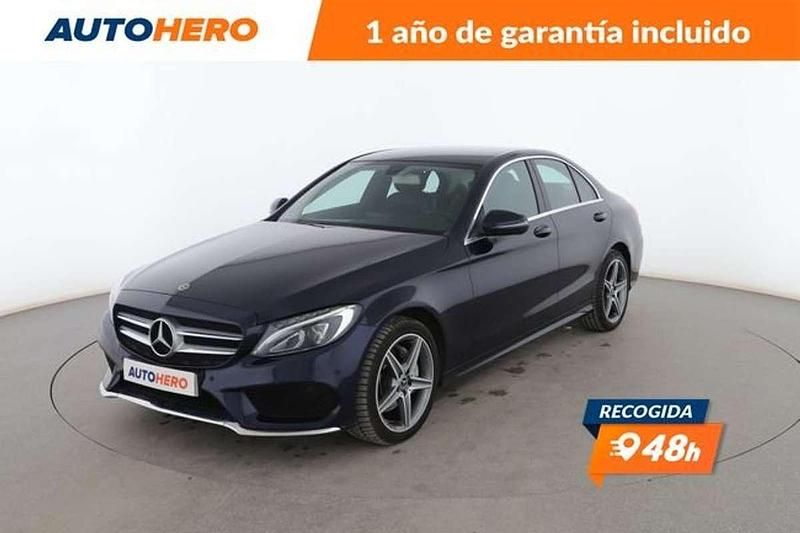 Usado Mercedes C220 AMG line 171 CV (125 kW) 2018 Azul Berlina