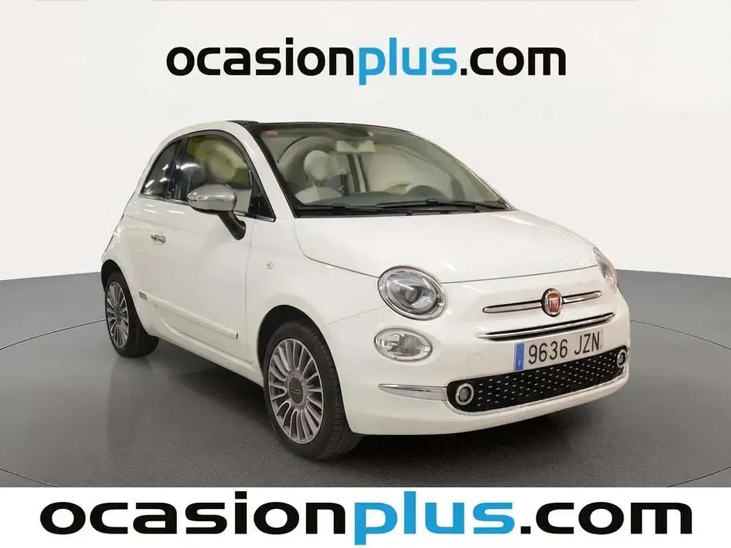 Usado Fiat 500C Lounge 69 CV (50 kW) 2017 Blanco Descapotable