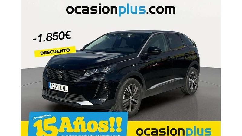 Negro Usado 2021 Peugeot 3008 Allure Monovolumen | 18.500 € (Precio justo) - Imagen 1/4