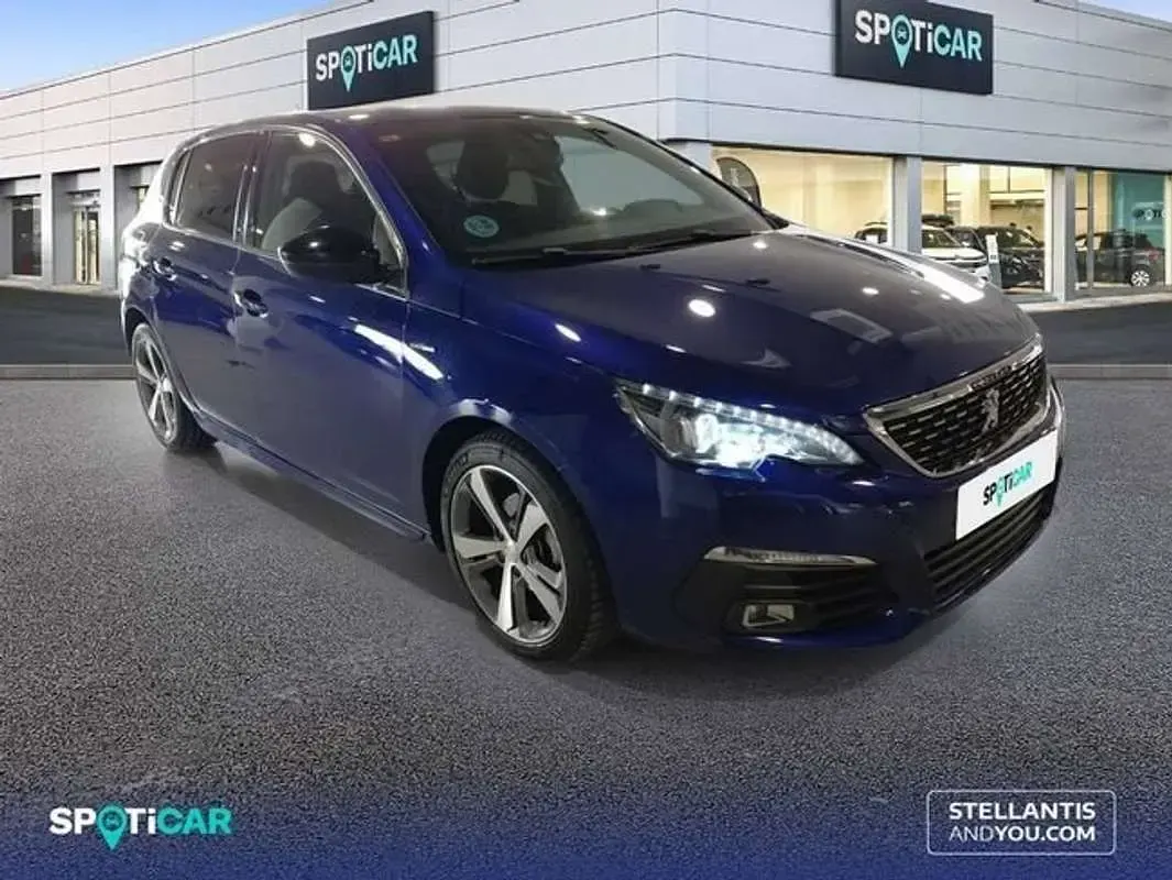 Usado Peugeot 308 GT-line 131 CV (96 kW) 2019 Azul Utilitario