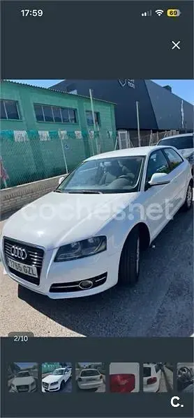 Usado Audi A3 Ambition 105 CV (77 kW) 2010 Blanco Utilitario