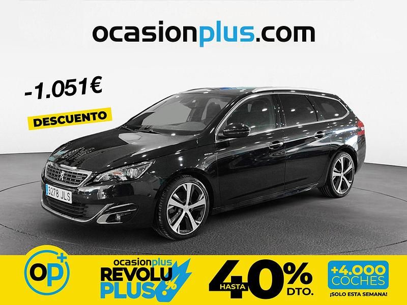 Usado Peugeot 308 GT-line 150 CV (110 kW) 2016 Negro Familiar
