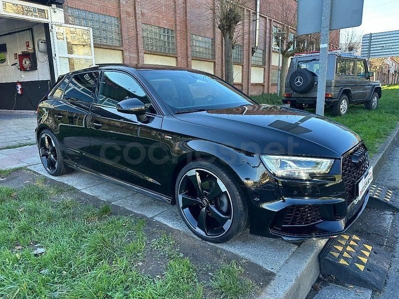 Usado Audi A3 S-line plus 150 CV (110 kW) 2018 Negro Berlina
