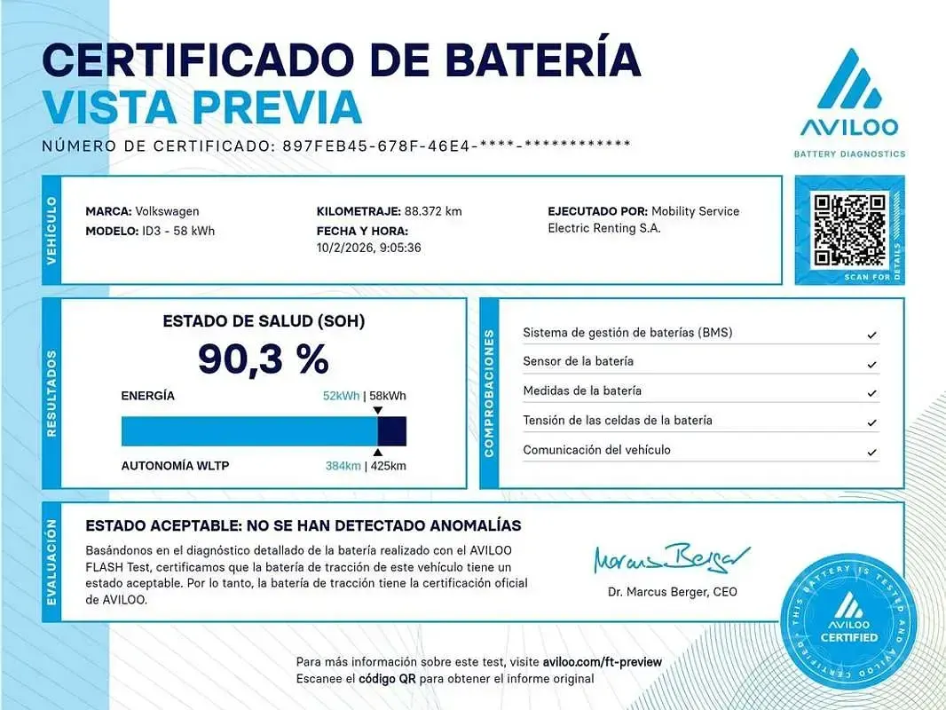 Usado VW ID.3 Pro Performance 150 kW (204 CV) 2022 Gris Utilitario
