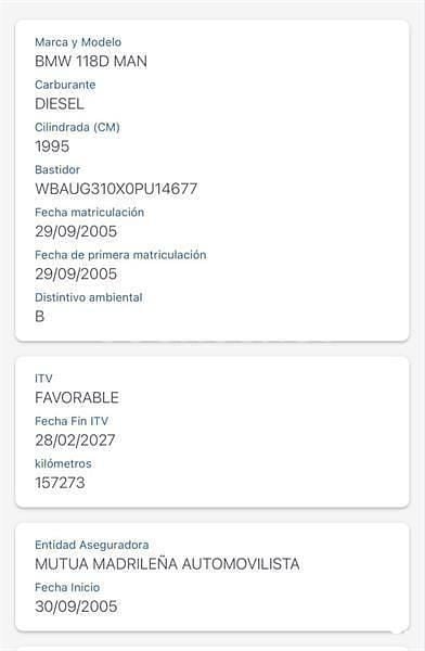 Usado BMW 118 122 CV (89 kW) 2005 Rojo Utilitario