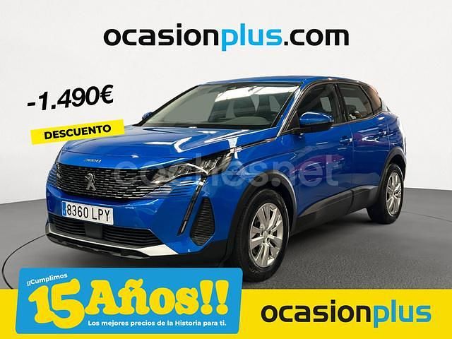 Azul Usado 2021 Peugeot 3008 Active SUV | 16.390 € (Precio justo) - Imagen 1/4