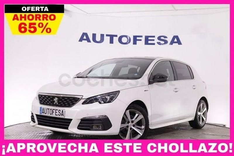 Usado Peugeot 308 GT-line 130 CV (95 kW) 2019 Blanco Berlina