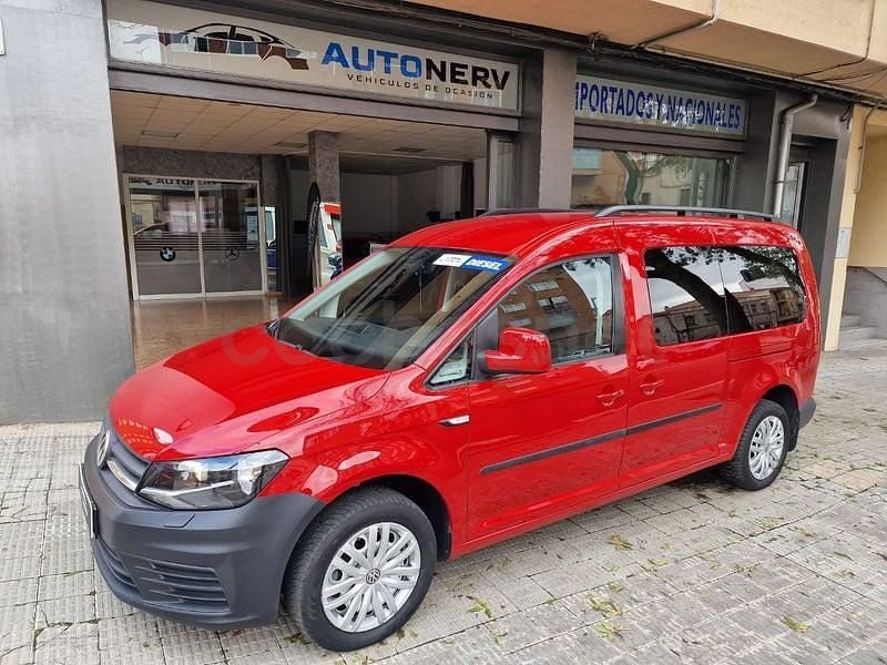 Rojo Usado 2018 VW Caddy Maxi Comfortline Monovolumen | 19.450 € (Precio justo) - Imagen 1/4