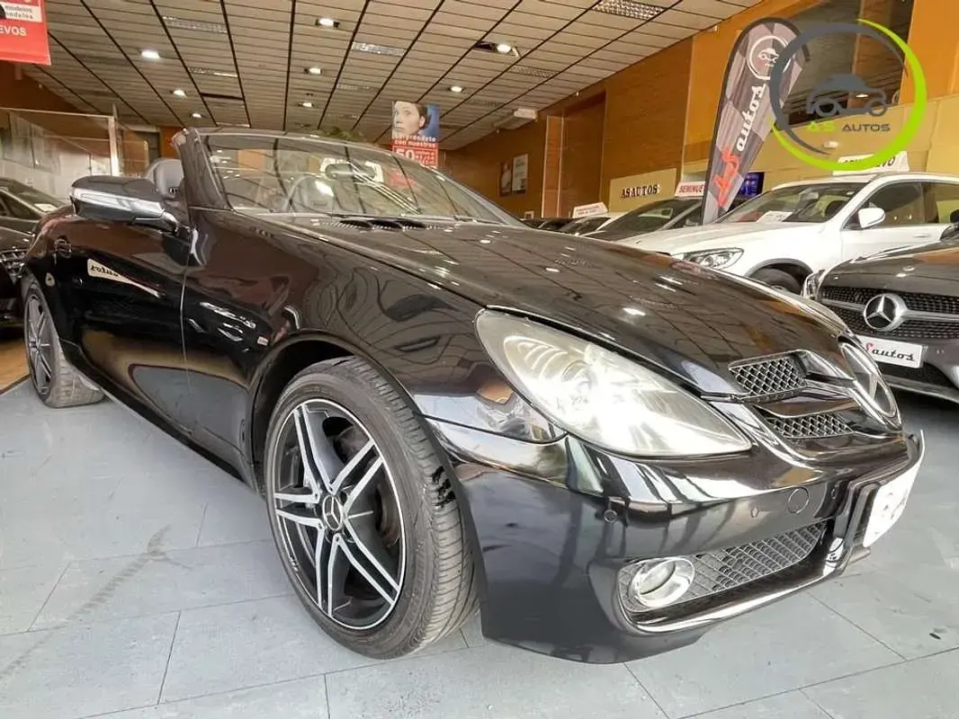 Usado Mercedes SLK200 184 CV (135 kW) 2009 Negro Descapotable