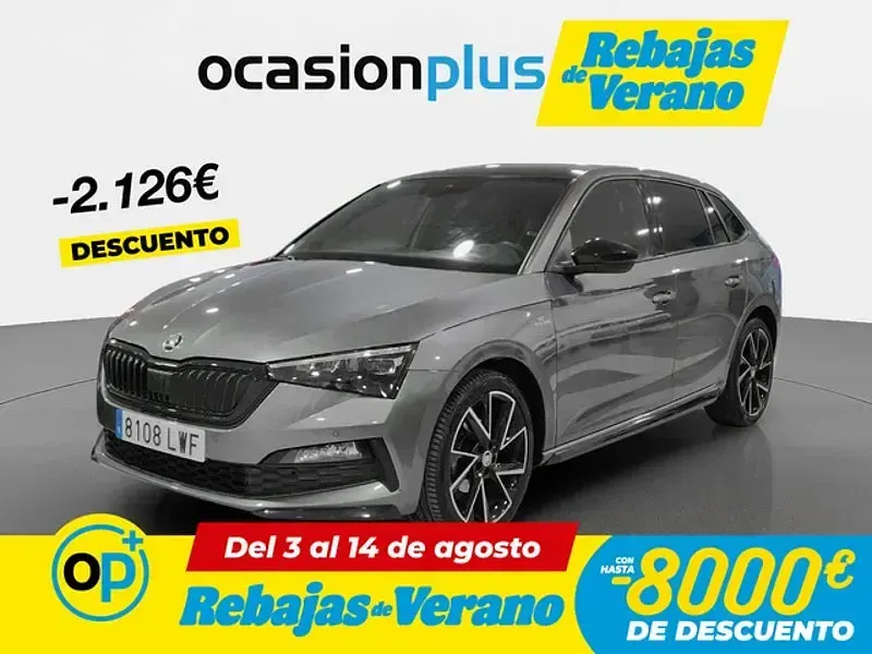 Usado Skoda Scala Monte Carlo 150 CV (110 kW) 2022 Gris / plata Utilitario