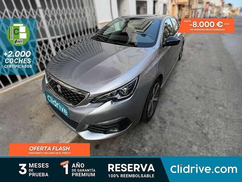 Usado Peugeot 308 GT-line 131 CV (96 kW) 2017 Gris Utilitario