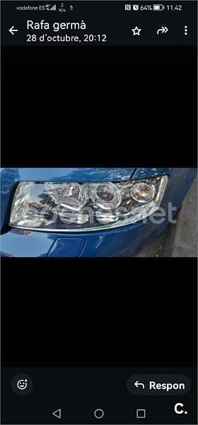 Usado Audi A4 130 CV (95 kW) 2003 Azul Berlina