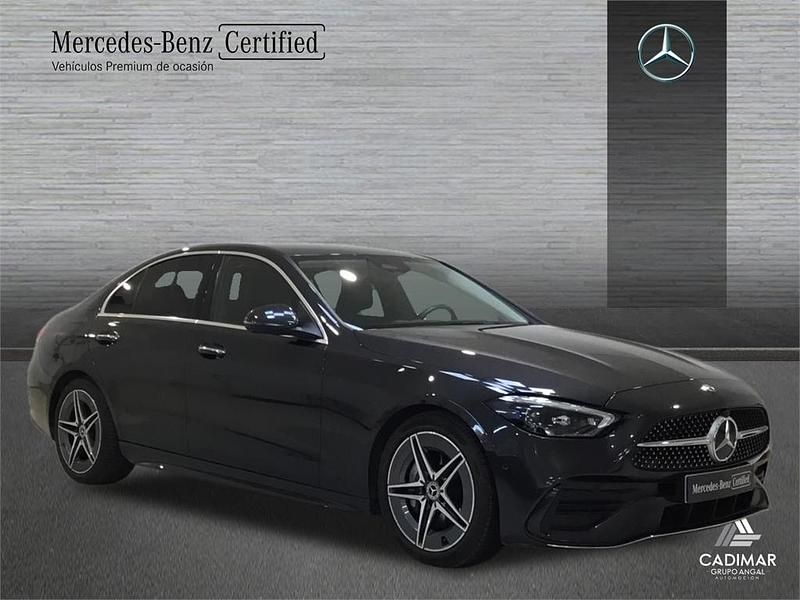 Usado Mercedes C220 AMG line 200 CV (147 kW) 2021 Gris Berlina