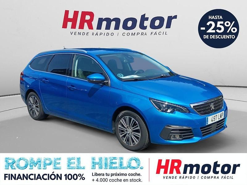 Usado Peugeot 308 SW Allure 131 CV (96 kW) 2021 Azul Familiar