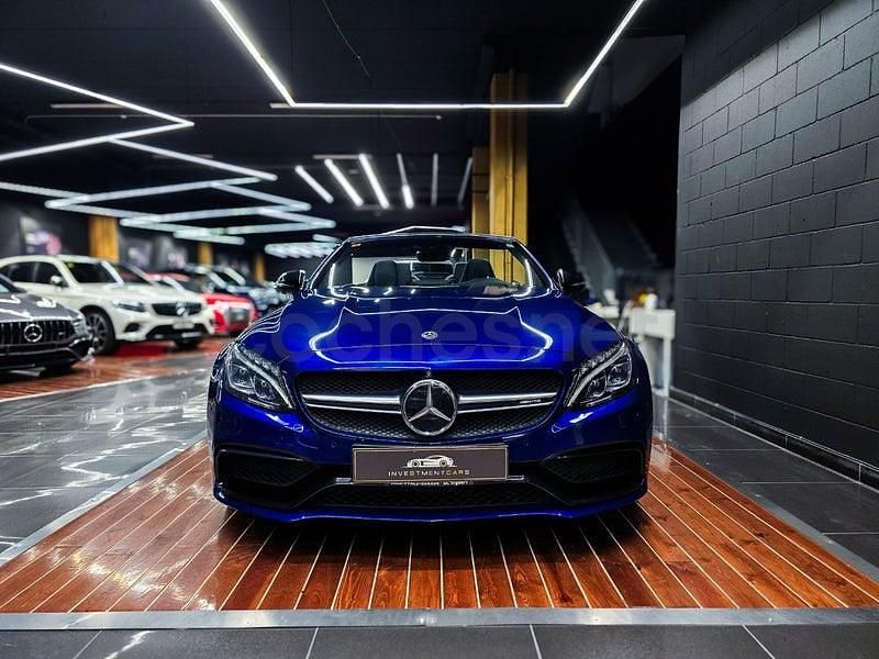 Usado Mercedes C63S AMG 510 CV (375 kW) 2018 Azul Descapotable