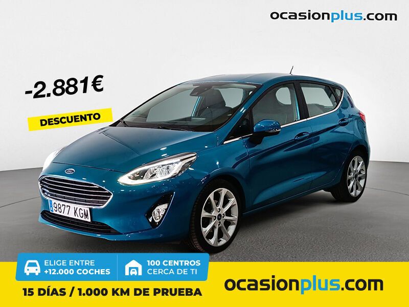 Azul Usado 2017 Ford Fiesta Titanium Utilitario | 12.450 € (Un poco caro) - Imagen 1/4