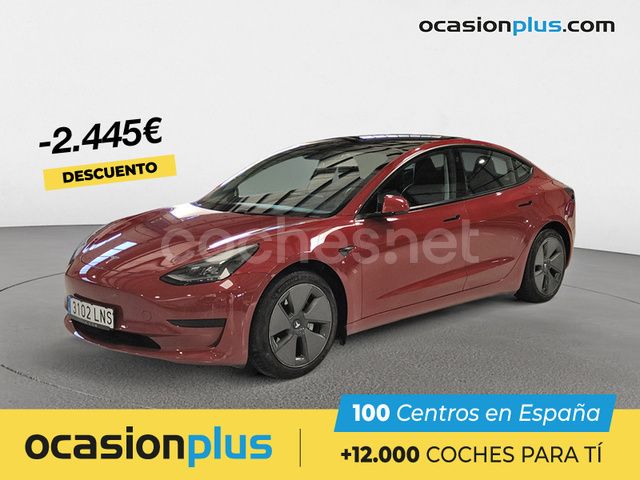 Rojo Usado 2021 Tesla Model 3 Berlina | 26.300 € (Precio justo) - Imagen 1/4