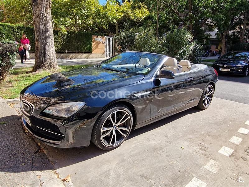 Negro Usado 2014 BMW 640 Cabriolet Descapotable | 31.000 € (Buen precio) - Imagen 1/4