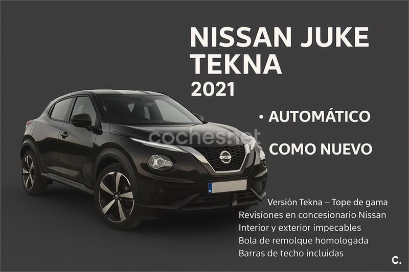 Negro Usado 2021 Nissan Juke Tekna SUV | 19.400 € (Precio justo) - Imagen 1/4
