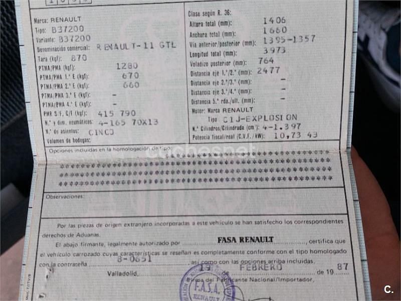 Begagnad Renault R11 60 HK (44 kW) 1987 Grå Halvkombi