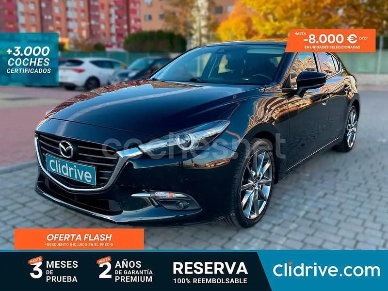 Usado Mazda 3 Edition 120 CV (88 kW) 2018 Negro Berlina