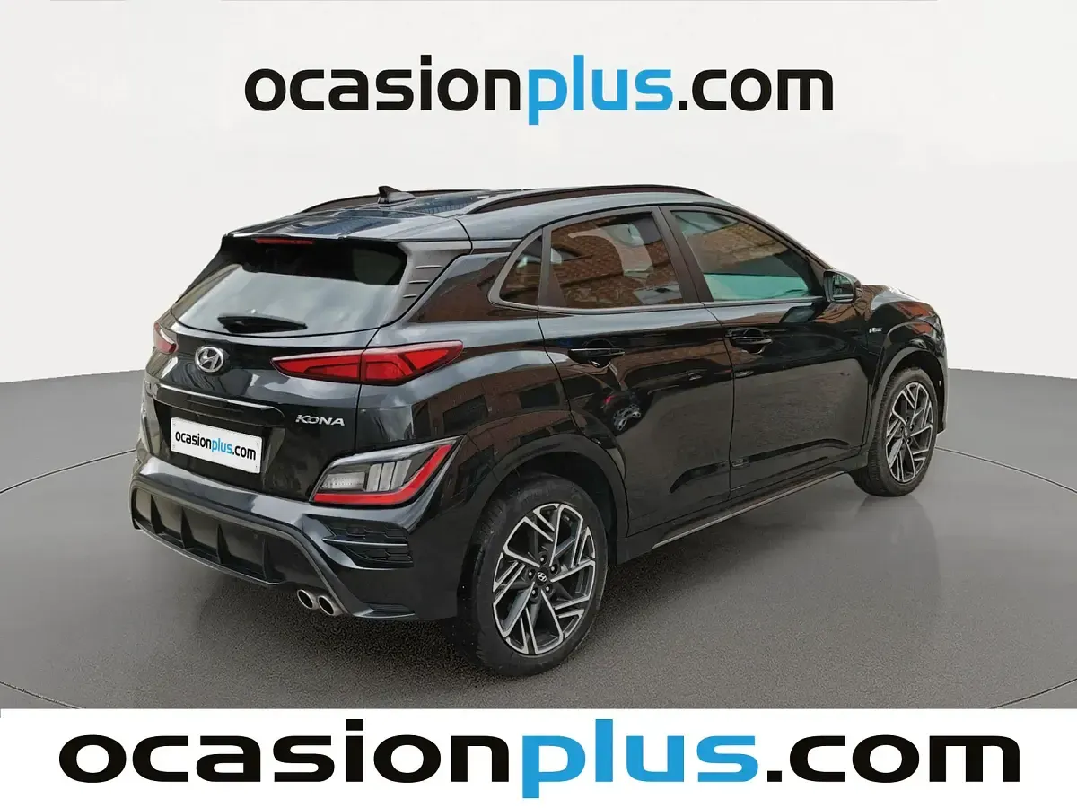 Usado Hyundai Kona N Line 136 CV (100 kW) 2021 Negro SUV
