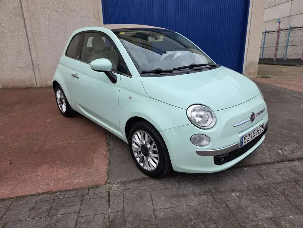 Usado Fiat 500C 69 CV (50 kW) 2014 Verde Descapotable