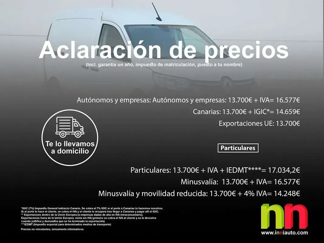 Usado Renault Kangoo 114 CV (83 kW) 2022 Blanco Monovolumen