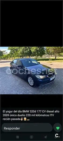 Usado BMW 320 163 CV (119 kW) 2008 Azul Berlina
