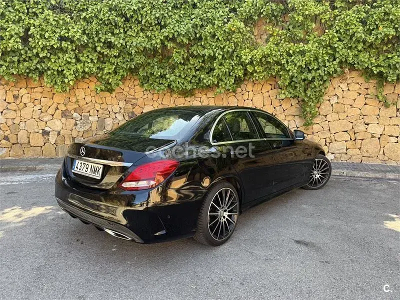 Usado Mercedes C200 AMG line 184 CV (135 kW) 2014 Negro Berlina