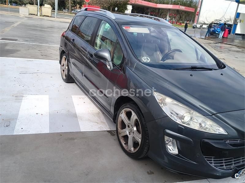 Usado Peugeot 308 SW Premium 136 CV (100 kW) 2009 Negro Familiar