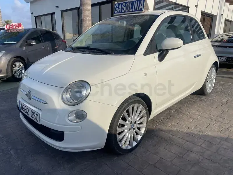 Usado Fiat 500 Lounge 69 CV (50 kW) 2009 Blanco Descapotable