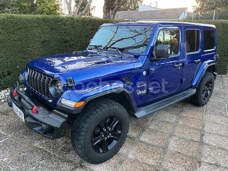 Azul Usado 2019 Jeep Wrangler Unlimited Sahara SUV | 45.900 € (Buen precio) - Imagen 1/4