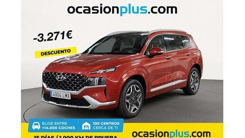 Rojo Usado 2021 Hyundai Santa Fe Style SUV | 32.719 € (Precio justo) - Imagen 1/4