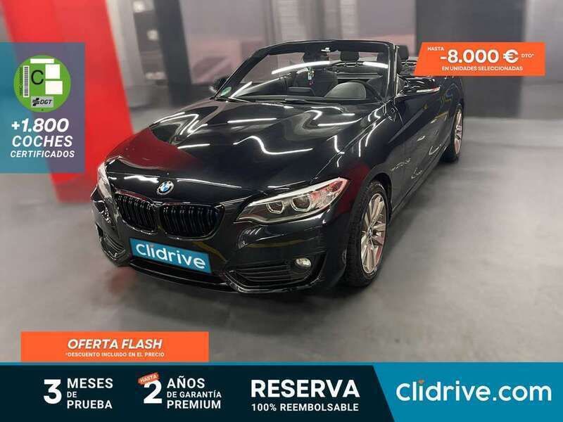 Negro Usado 2016 BMW 218 Descapotable | 18.590 € (Un poco caro) - Imagen 1/3
