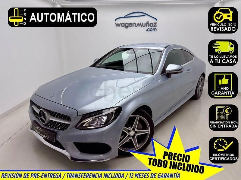 Usado Mercedes C220 AMG line 170 CV (125 kW) 2016 Gris / plata Coupe