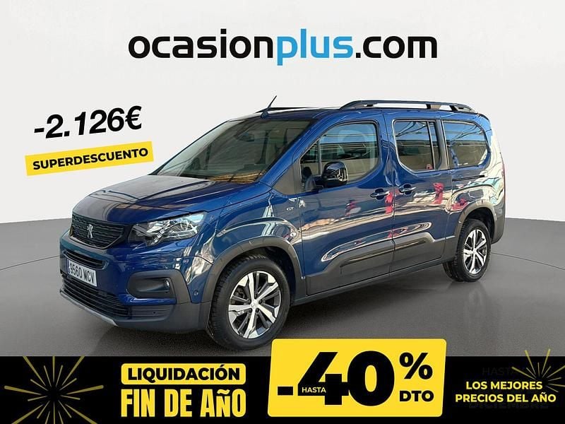 Azul Usado 2022 Peugeot Rifter GT Monovolumen | 23.390 € (Precio justo) - Imagen 1/4