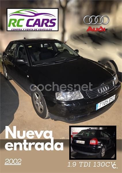 Usado Audi A3 Attraction 130 CV (95 kW) 2002 Negro Utilitario