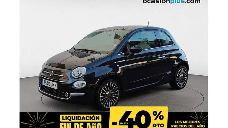 Negro Usado 2015 Fiat 500 Lounge Utilitario | 8099 € (Precio justo) - Imagen 1/4