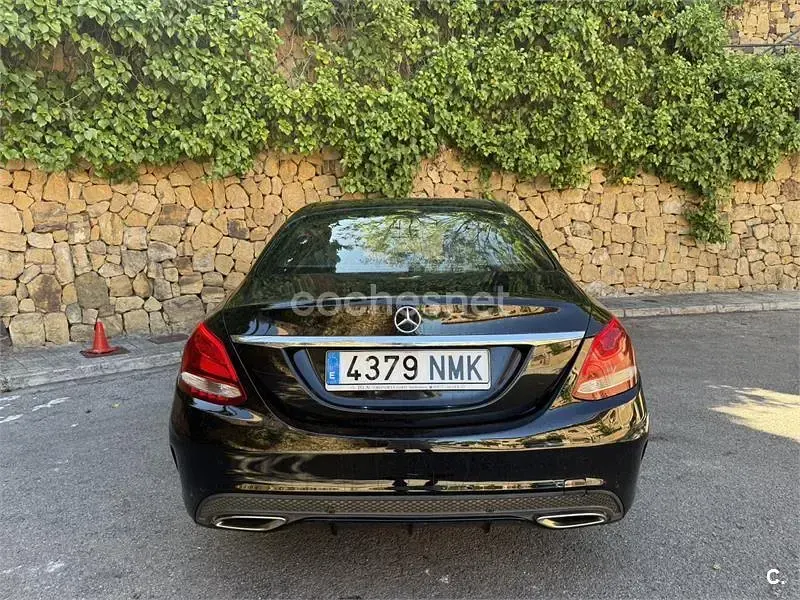 Usado Mercedes C200 AMG line 184 CV (135 kW) 2014 Negro Berlina