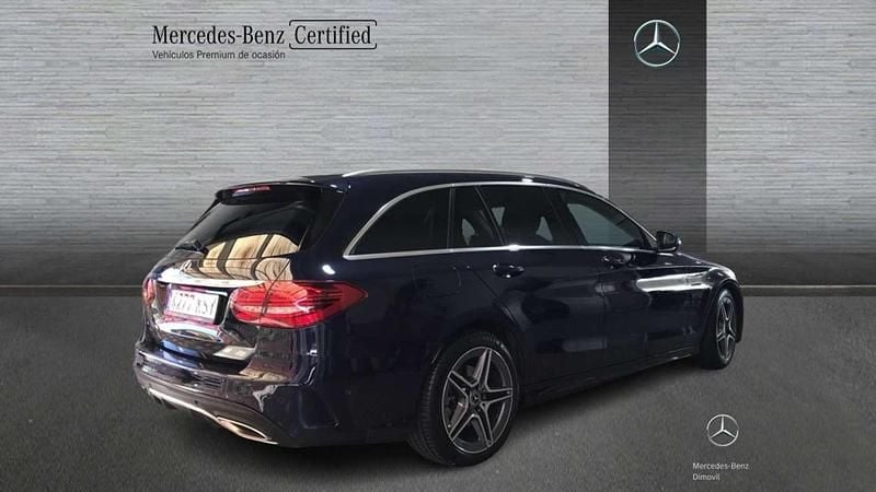 Usado Mercedes C200 AMG line 184 CV (135 kW) 2019 Azul Familiar