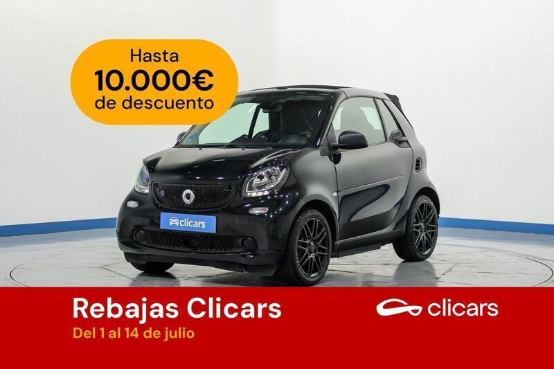 Negro Usado 2019 Smart ForTwo Electric Drive Passion Descapotable | 12.990 € - Imagen 1/4