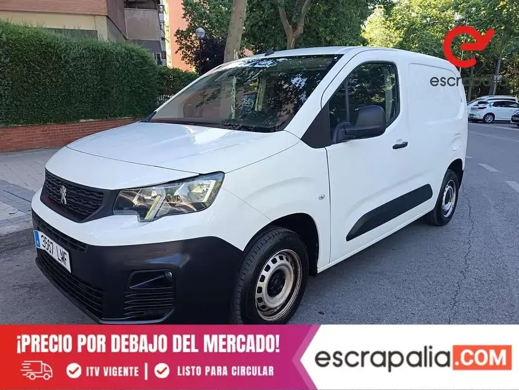 Usado Peugeot Partner S 102 CV (75 kW) 2021 Blanco Monovolumen