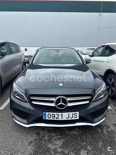 Usado Mercedes C220 AMG line 170 CV (125 kW) 2015 Gris / plata Berlina