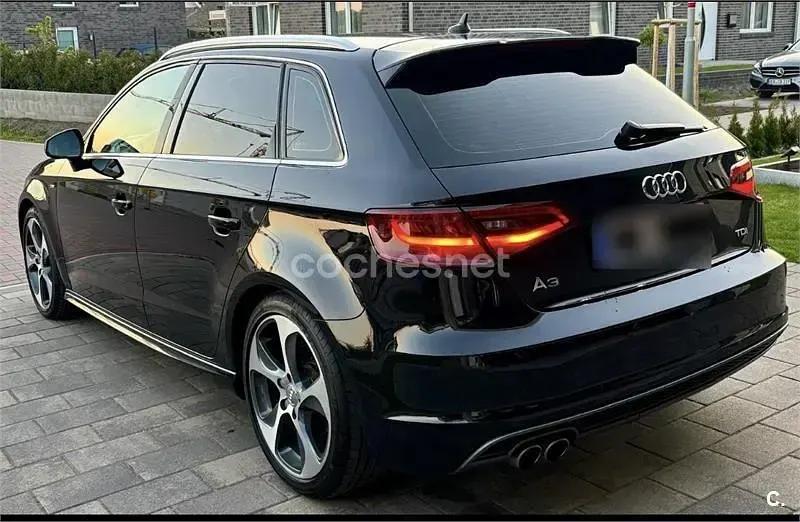 Usado Audi A3 S-Line 150 CV (110 kW) 2016 Negro Berlina