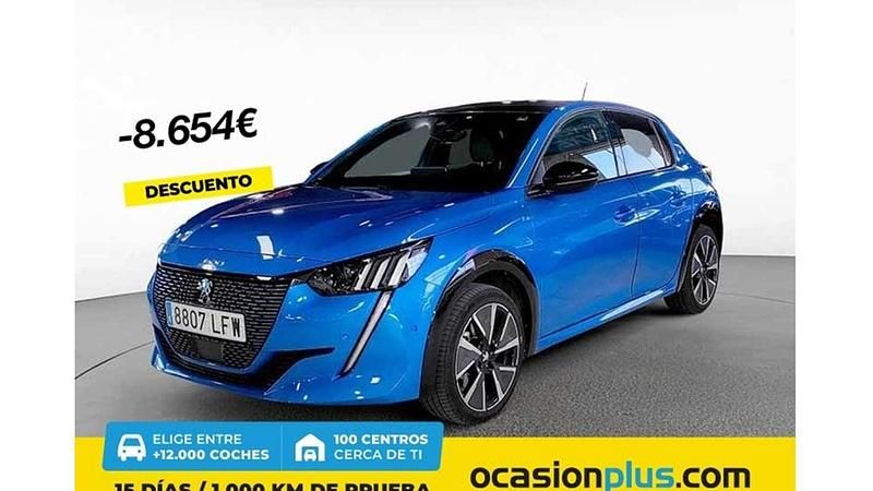 Azul Usado 2020 Peugeot e-208 GT Utilitario | 16.546 € (Precio justo) - Imagen 1/4