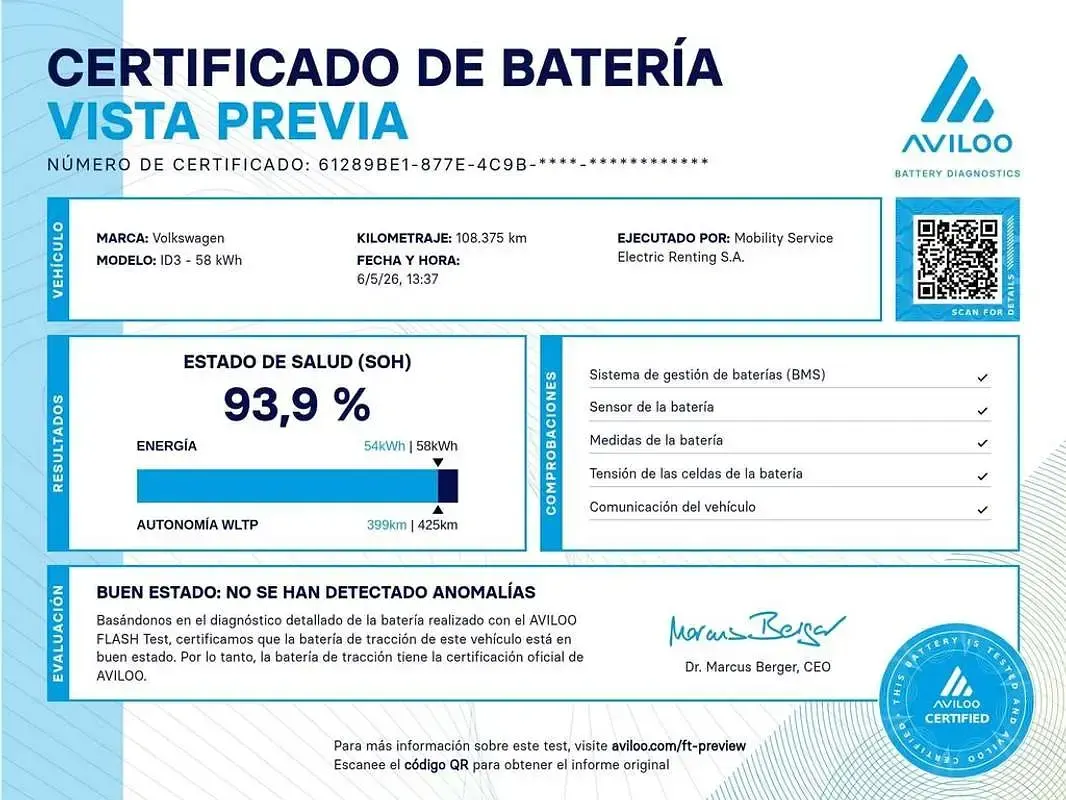 Usado VW ID.3 150 kW (204 CV) 2020 Blanco Utilitario