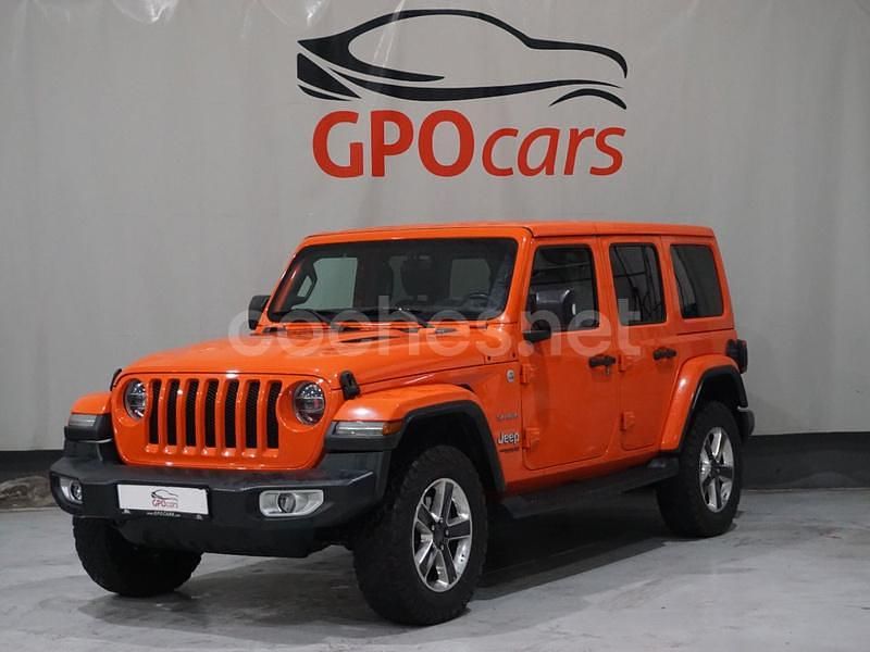 Naranja Usado 2021 Jeep Wrangler Sahara SUV | 49.990 € (Buen precio) - Imagen 1/4