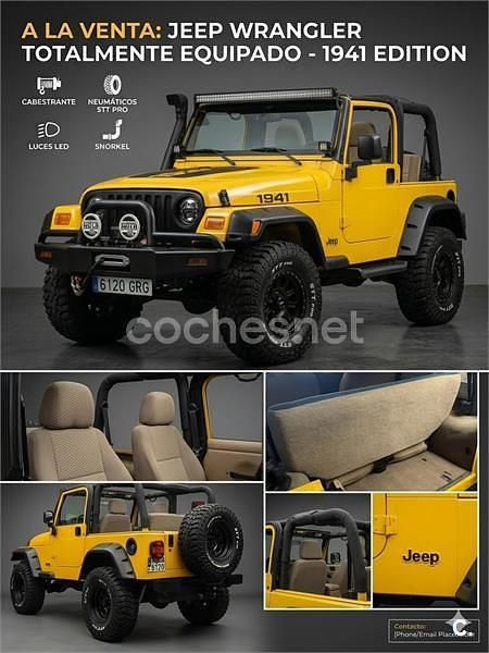 Usado Jeep Wrangler 177 CV (130 kW) 2002 Amarillo SUV
